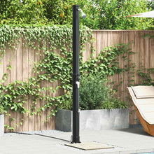 Buitenzonne-douche Zwart 217 cm PVC en Aluminium