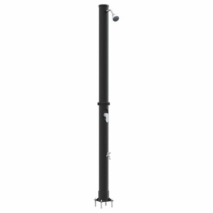 Buitenzonne-douche Zwart 217 cm PVC en Aluminium
