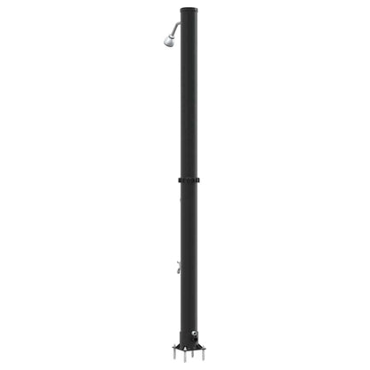 Buitenzonne-douche Zwart 217 cm PVC en Aluminium