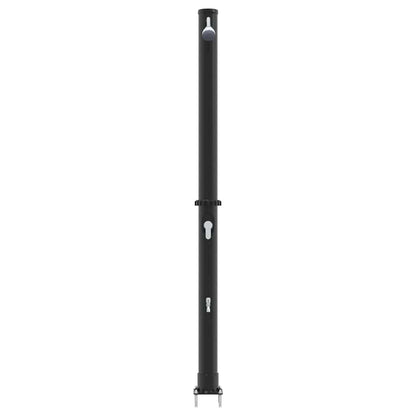Buitenzonne-douche Zwart 217 cm PVC en Aluminium