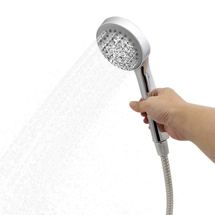 Buitenzonne-douche Zwart 217 cm PVC en Aluminium