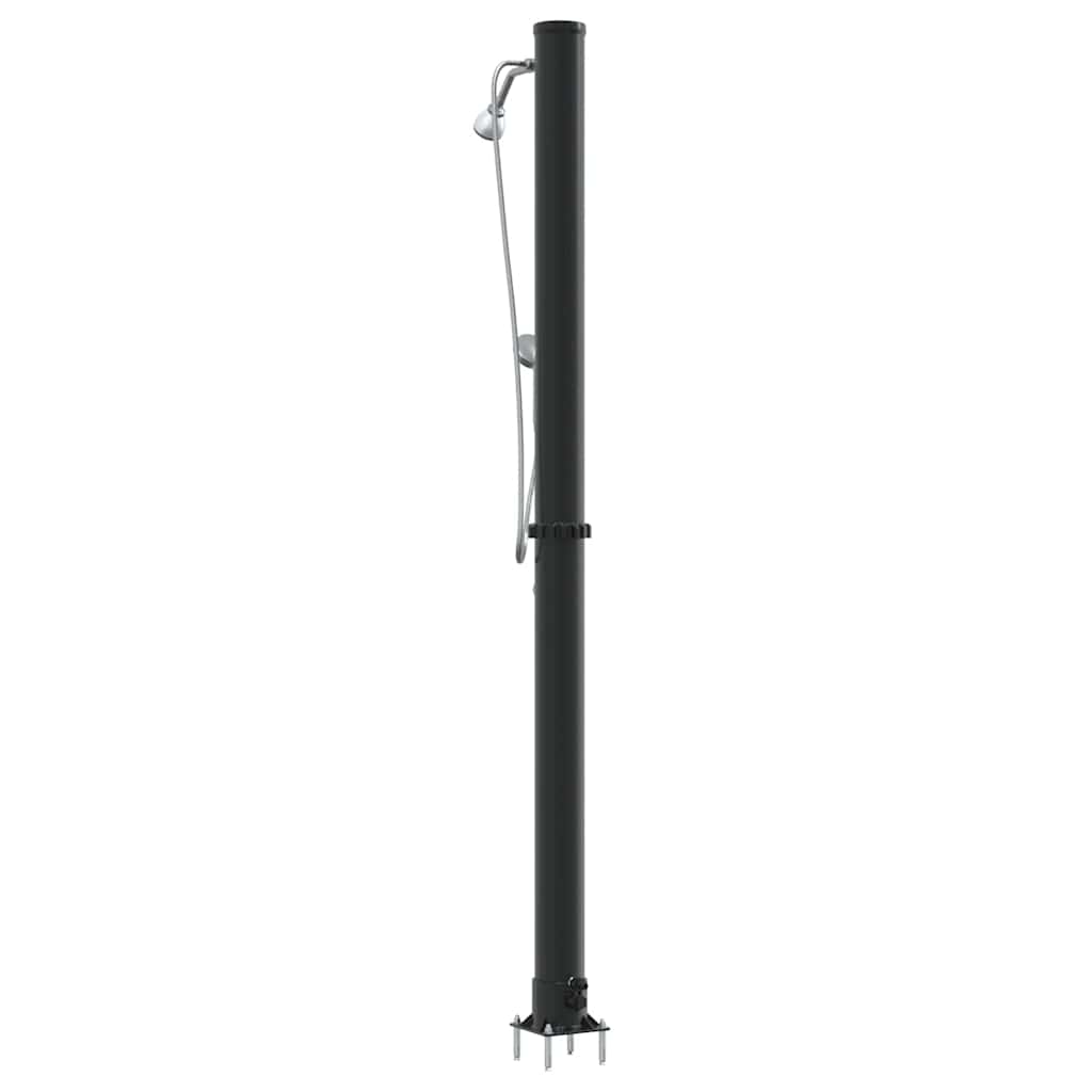 Buitenzonne-douche Zwart 217 cm PVC en Aluminium