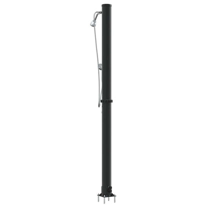 Buitenzonne-douche Zwart 217 cm PVC en Aluminium