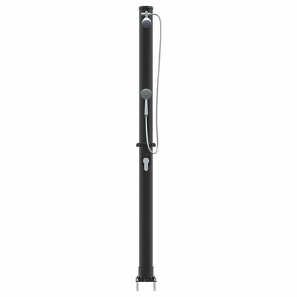 Buitenzonne-douche Zwart 217 cm PVC en Aluminium