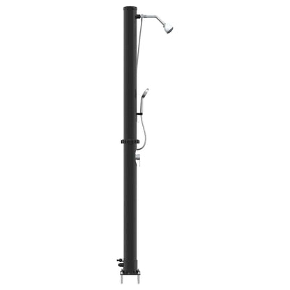 Buitenzonne-douche Zwart 217 cm PVC en Aluminium
