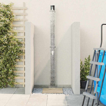 Buitenzonne-douche Zwart 217 cm PVC en Aluminium