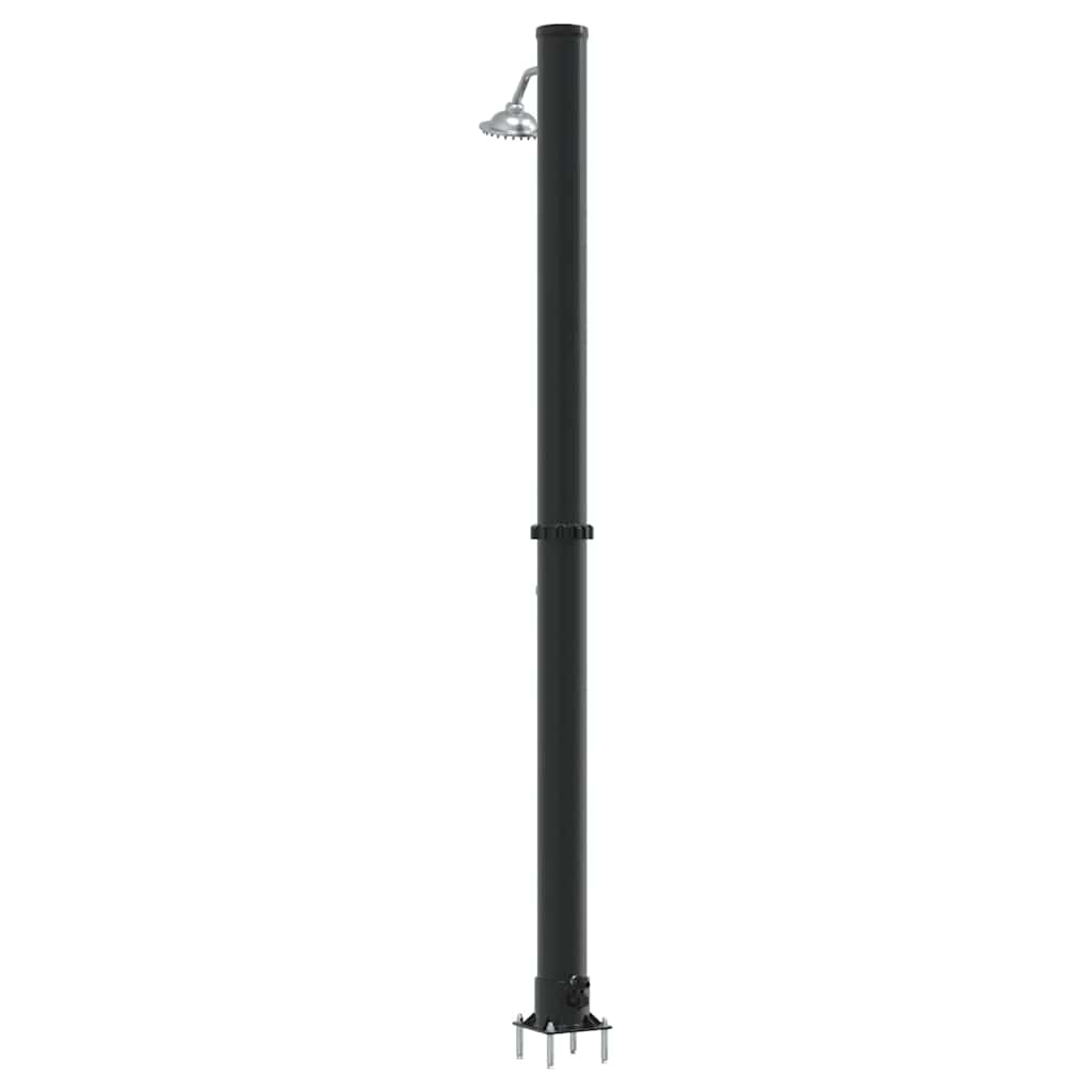 Buitenzonne-douche Zwart 217 cm PVC en Aluminium