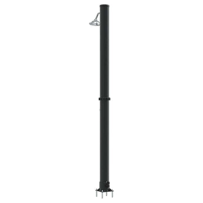 Buitenzonne-douche Zwart 217 cm PVC en Aluminium