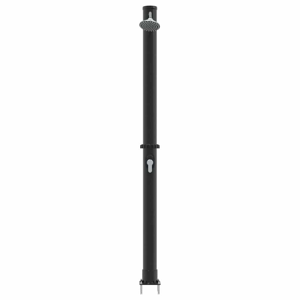 Buitenzonne-douche Zwart 217 cm PVC en Aluminium