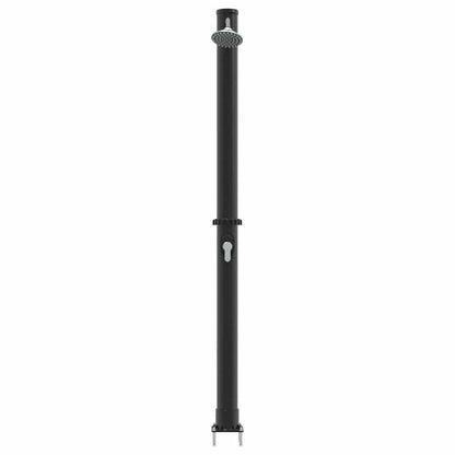 Buitenzonne-douche Zwart 217 cm PVC en Aluminium