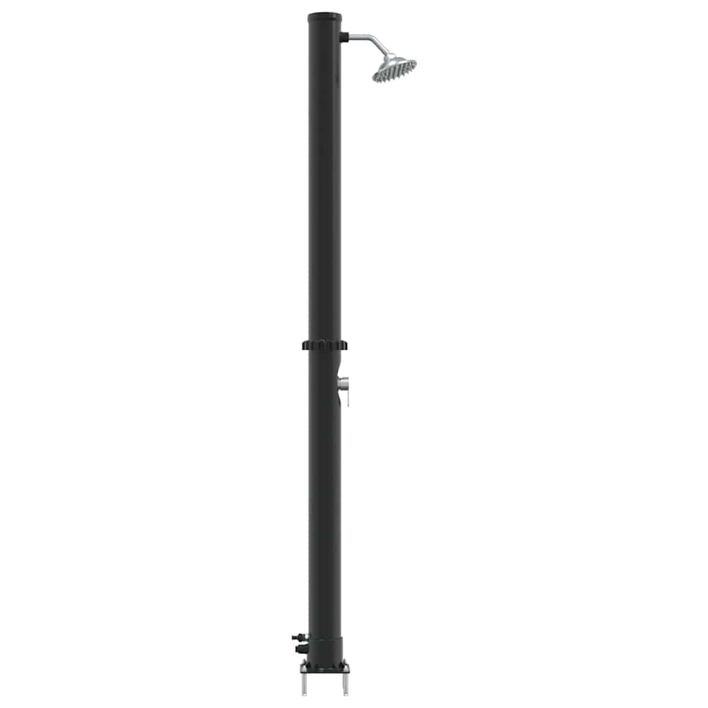 Buitenzonne-douche Zwart 217 cm PVC en Aluminium