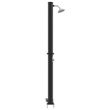 Buitenzonne-douche Zwart 217 cm PVC en Aluminium