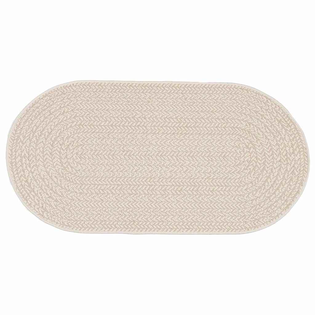 Vloerkleed ZIZUR Crème 200 x 100 cm Polypropyleen