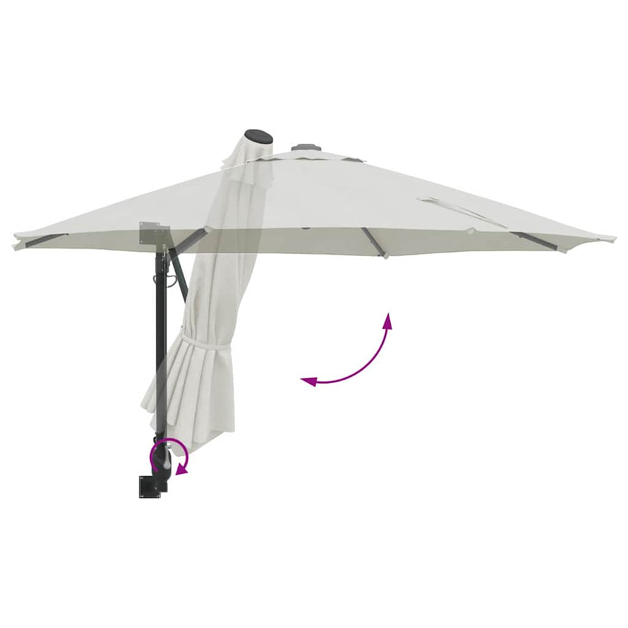 Tuinparasol Zand 248 x 248 x 148 cm Polyester en staal