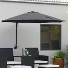 Garden Parasol Anthracite 248 x 248 x 148 cm Polyester and steel