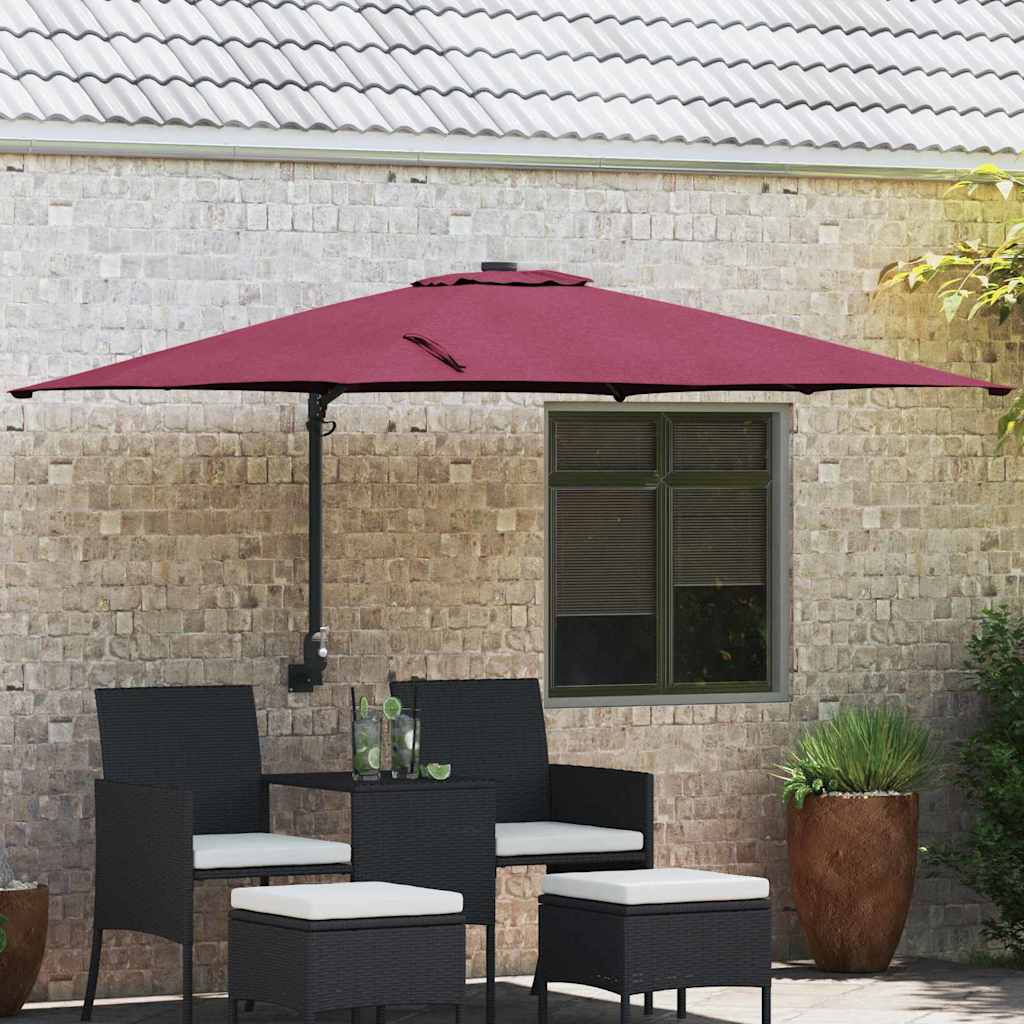 Tuinparasol Bordeaux Rood 248,5 x 247,5 x 160 cm