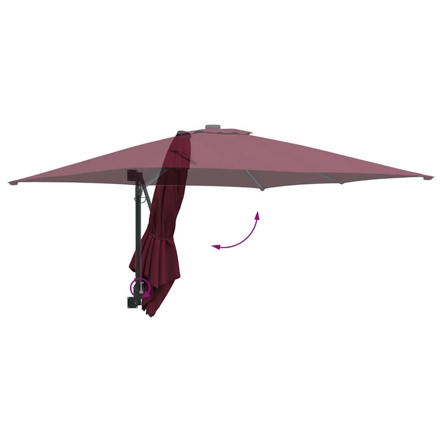 Tuinparasol Bordeaux Rood 248,5 x 247,5 x 160 cm