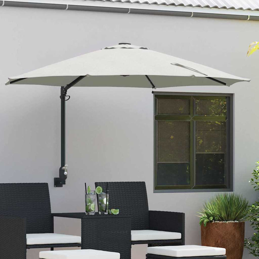 Tuinparasol Zand 248 x 248 x 148 cm Polyester en staal