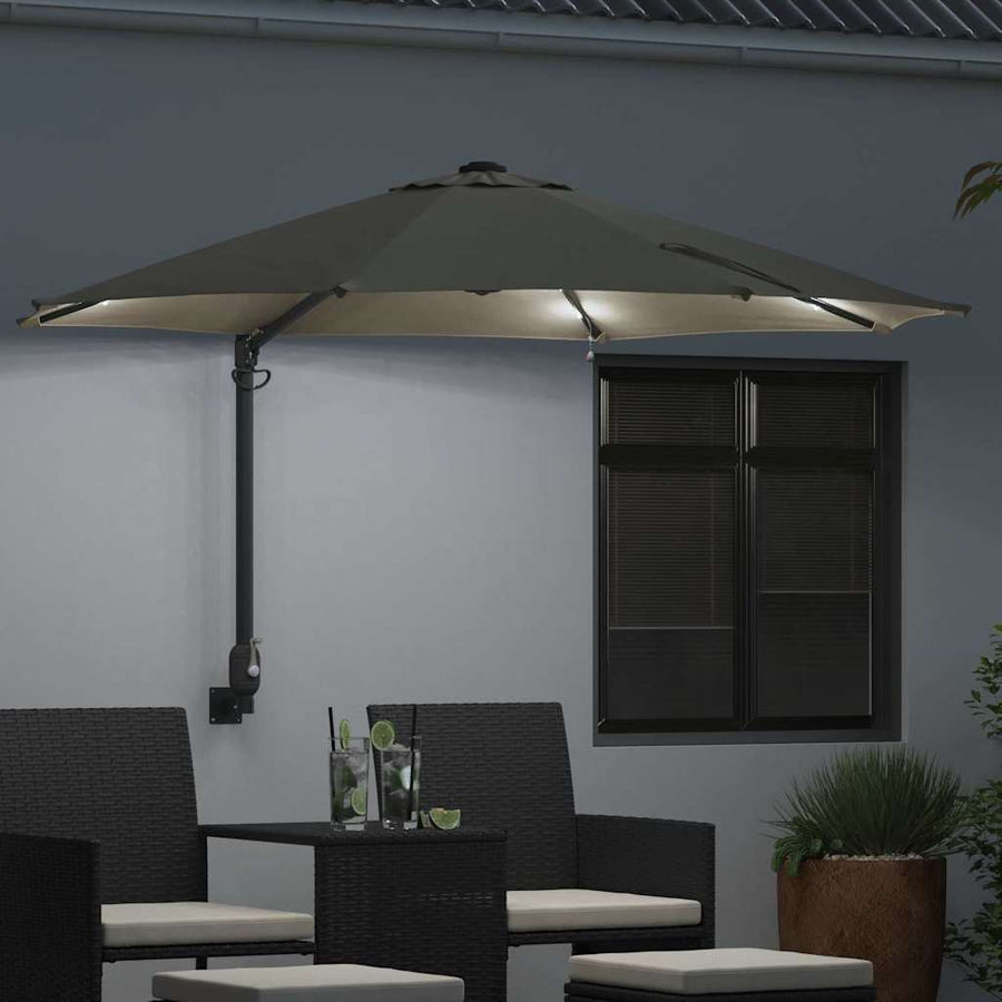 Tuinparasol Zand 248 x 248 x 148 cm Polyester en staal