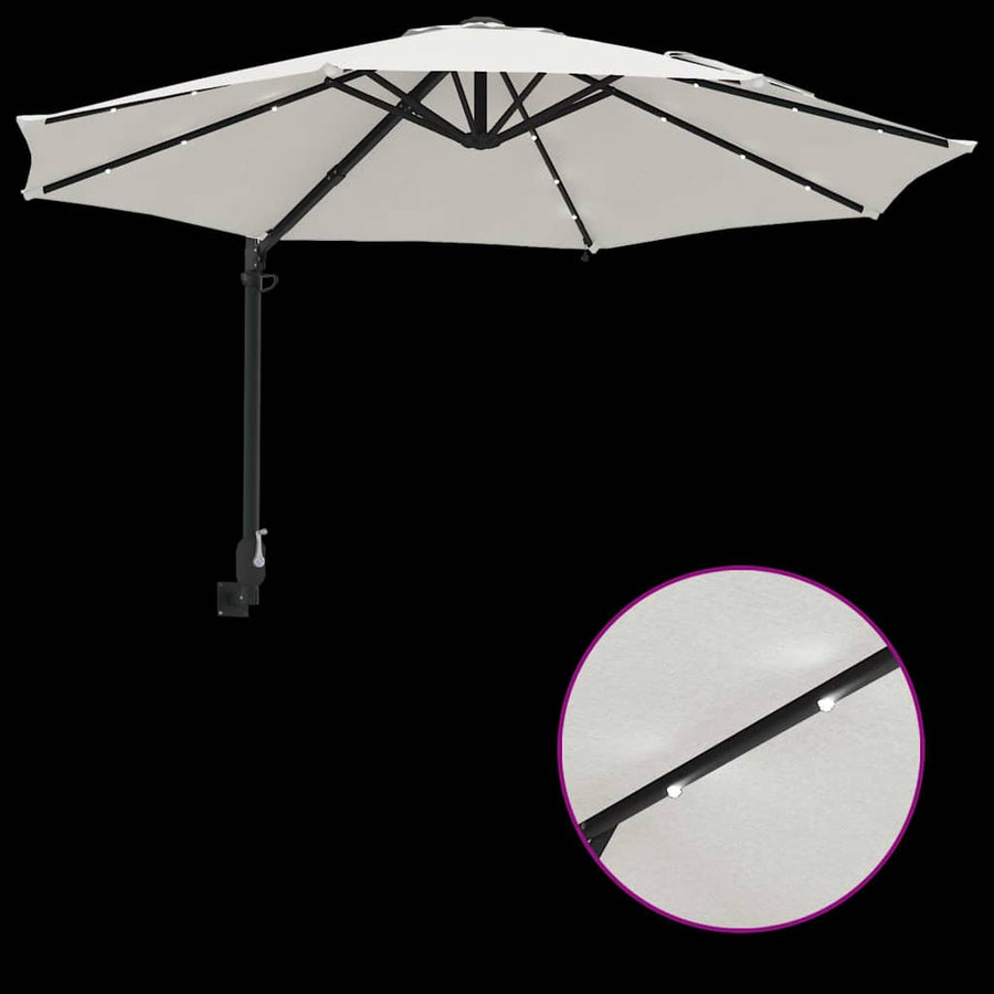 Tuinparasol Zand 248 x 248 x 148 cm Polyester en staal
