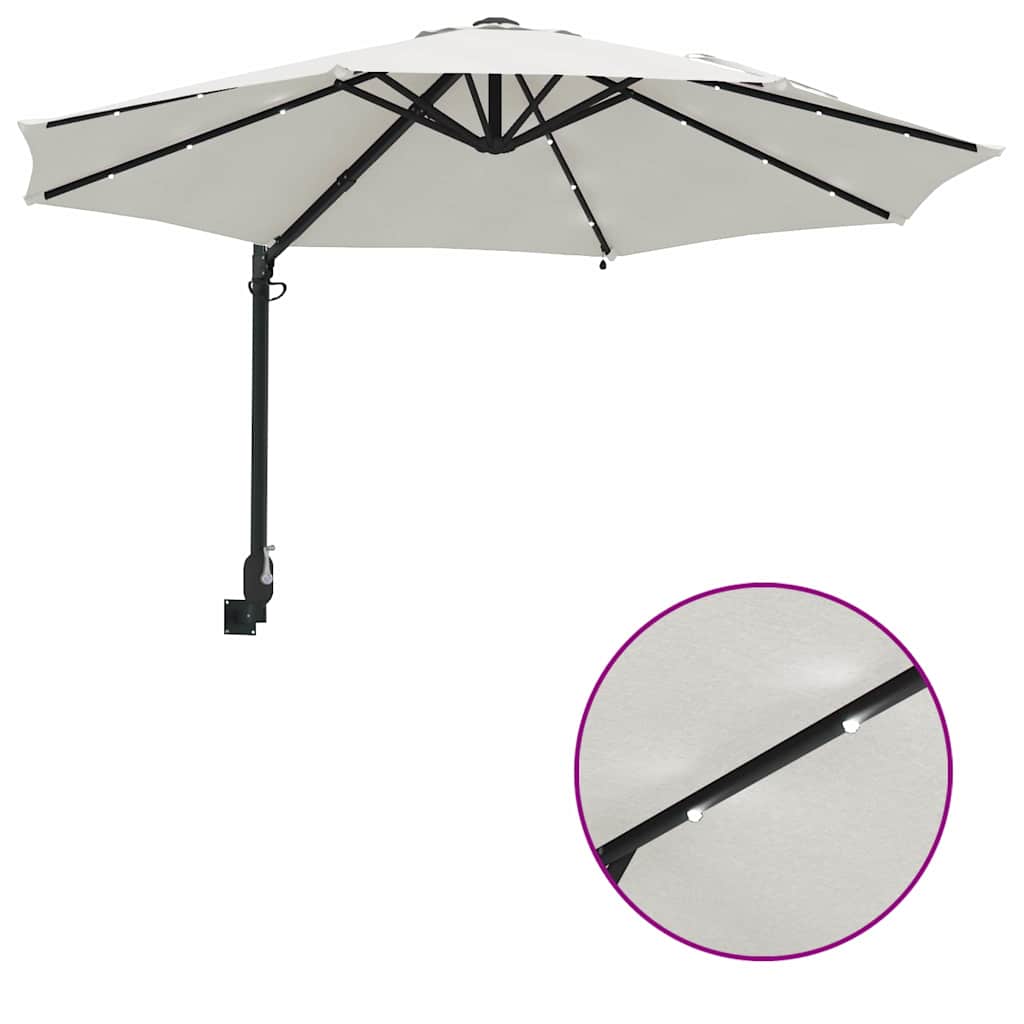 Tuinparasol Zand 248 x 248 x 148 cm Polyester en staal