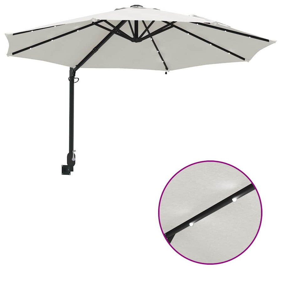 Tuinparasol Zand 248 x 248 x 148 cm Polyester en staal