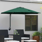 Garden Parasol Green 248 x 248 x 148 cm Polyester and steel
