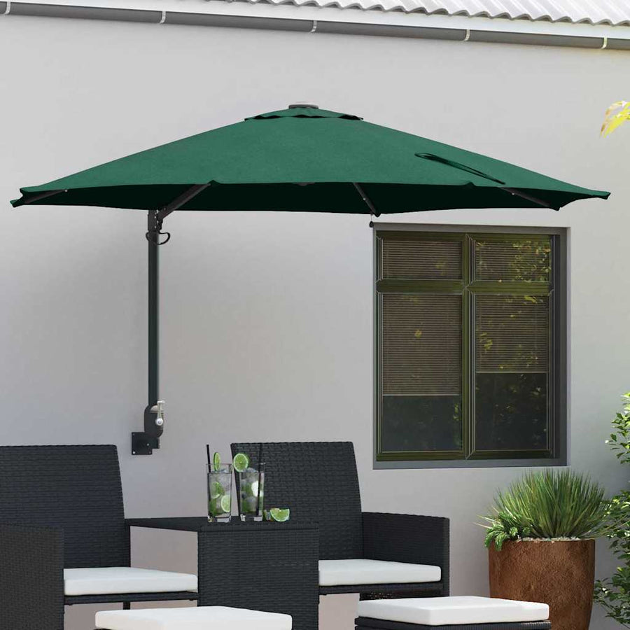 Tuinparasol Groen 248 x 248 x 148 cm Polyester en staal