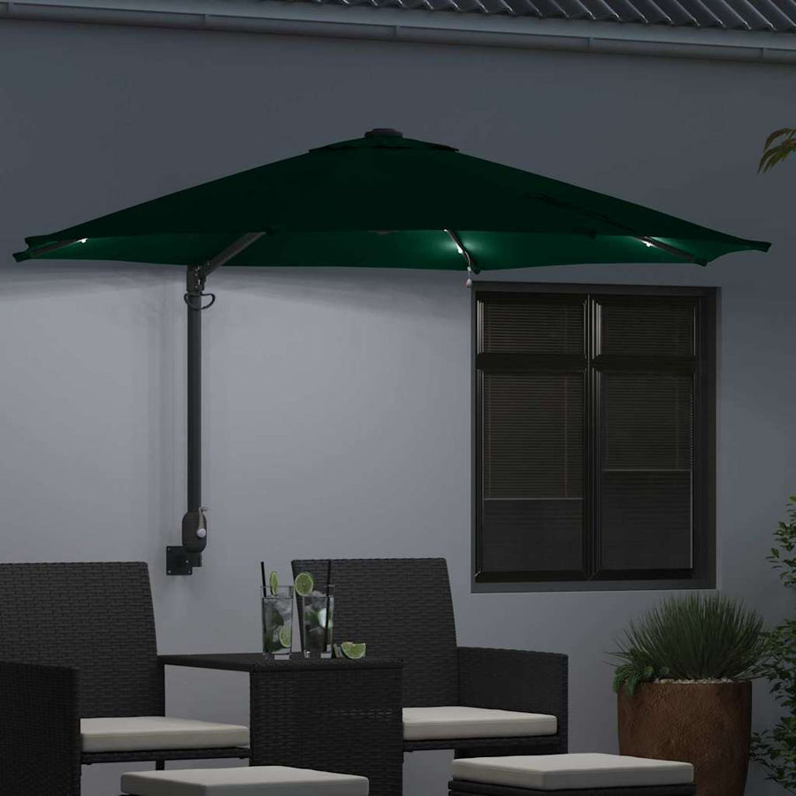 Tuinparasol Groen 248 x 248 x 148 cm Polyester en staal