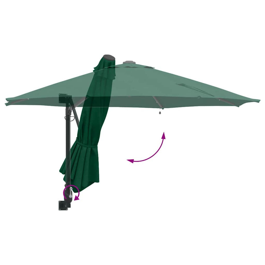 Tuinparasol Groen 248 x 248 x 148 cm Polyester en staal