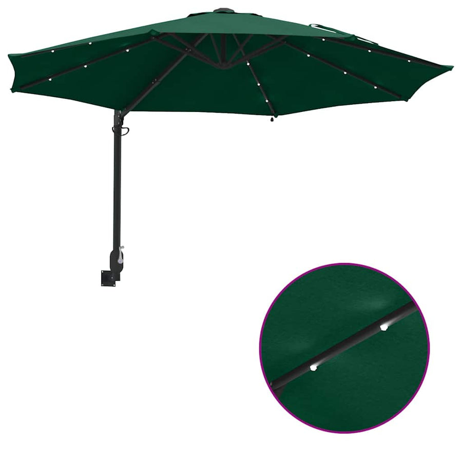 Tuinparasol Groen 248 x 248 x 148 cm Polyester en staal