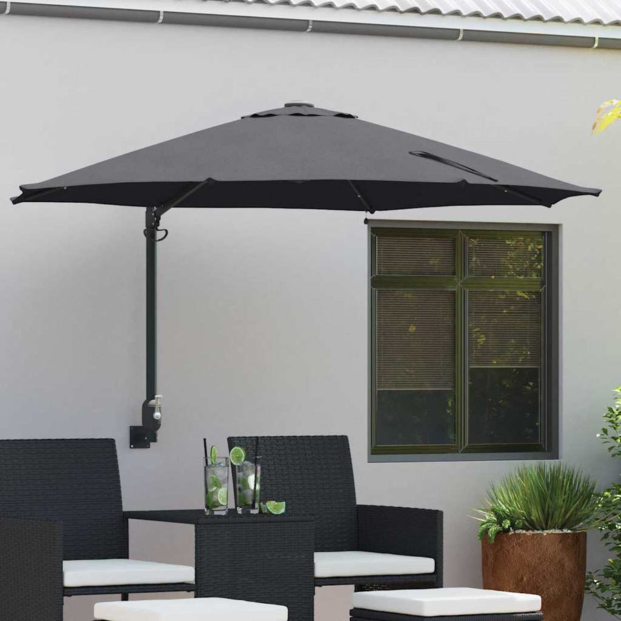 Tuinparasol Antraciet 248 x 248 x 148 cm Polyester en staal