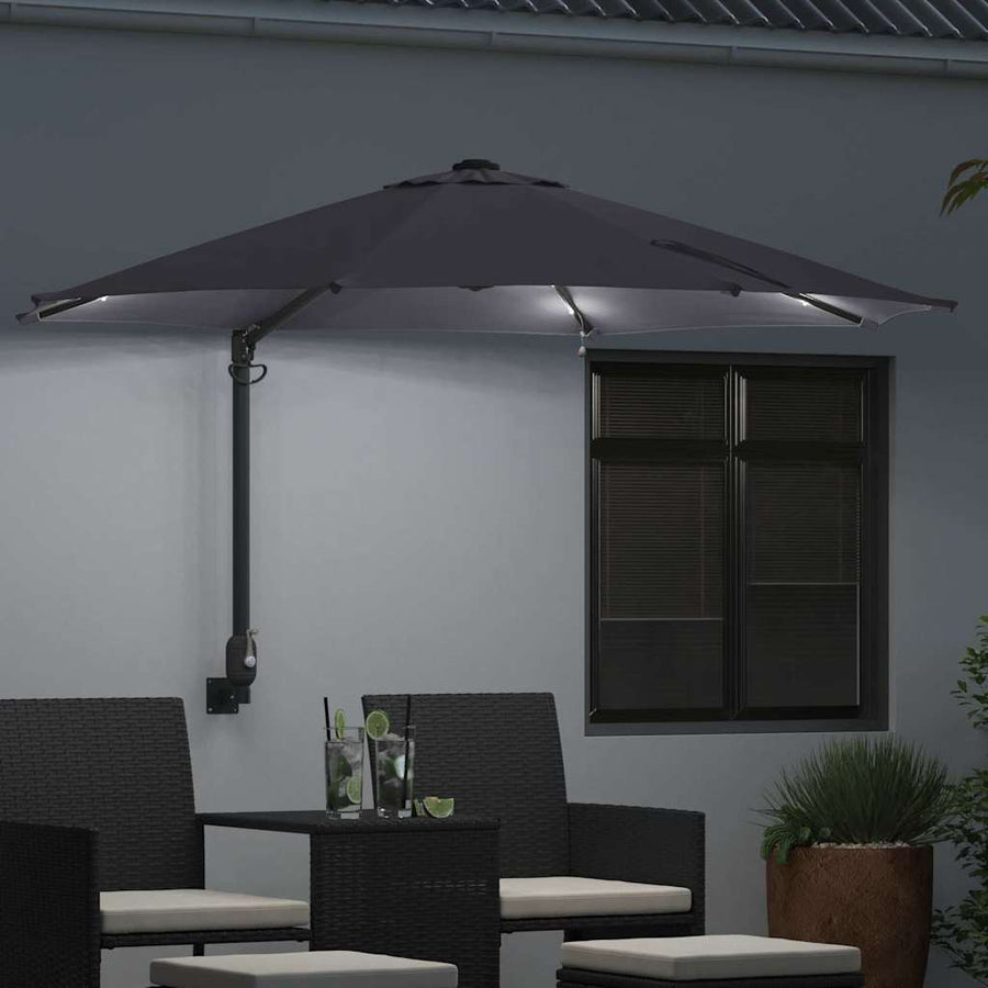 Tuinparasol Antraciet 248 x 248 x 148 cm Polyester en staal