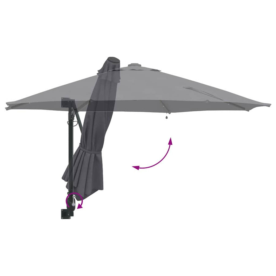 Tuinparasol Antraciet 248 x 248 x 148 cm Polyester en staal