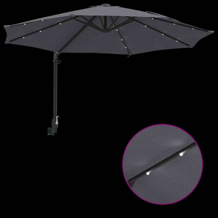 Tuinparasol Antraciet 248 x 248 x 148 cm Polyester en staal