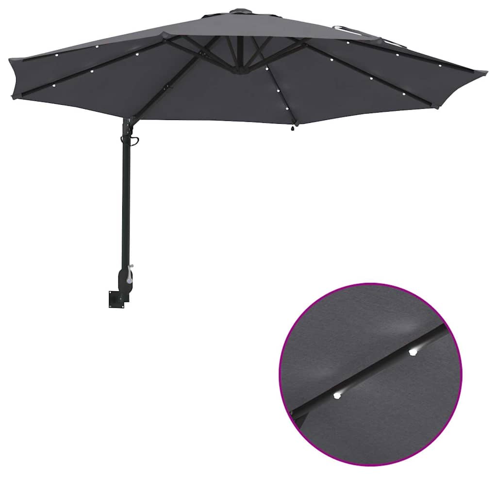 Tuinparasol Antraciet 248 x 248 x 148 cm Polyester en staal