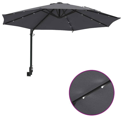 Tuinparasol Antraciet 248 x 248 x 148 cm Polyester en staal