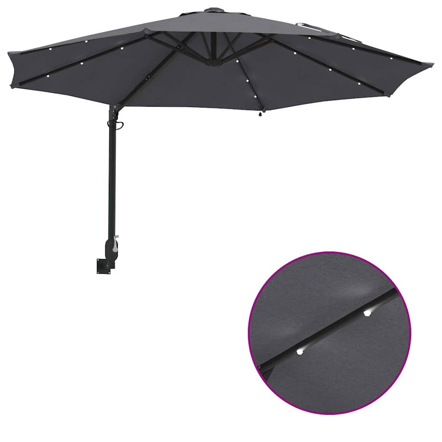 Tuinparasol Antraciet 248 x 248 x 148 cm Polyester en staal
