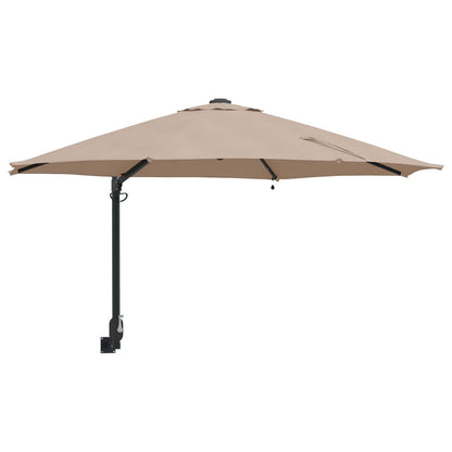 Tuinparasol 248 X 248 X 148 Cm Polyester En Staal Taupe