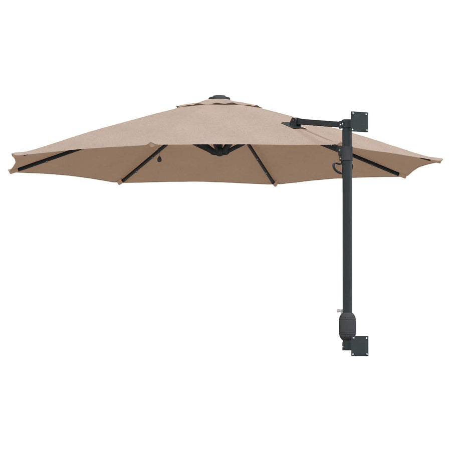 Tuinparasol 248 X 248 X 148 Cm Polyester En Staal Taupe