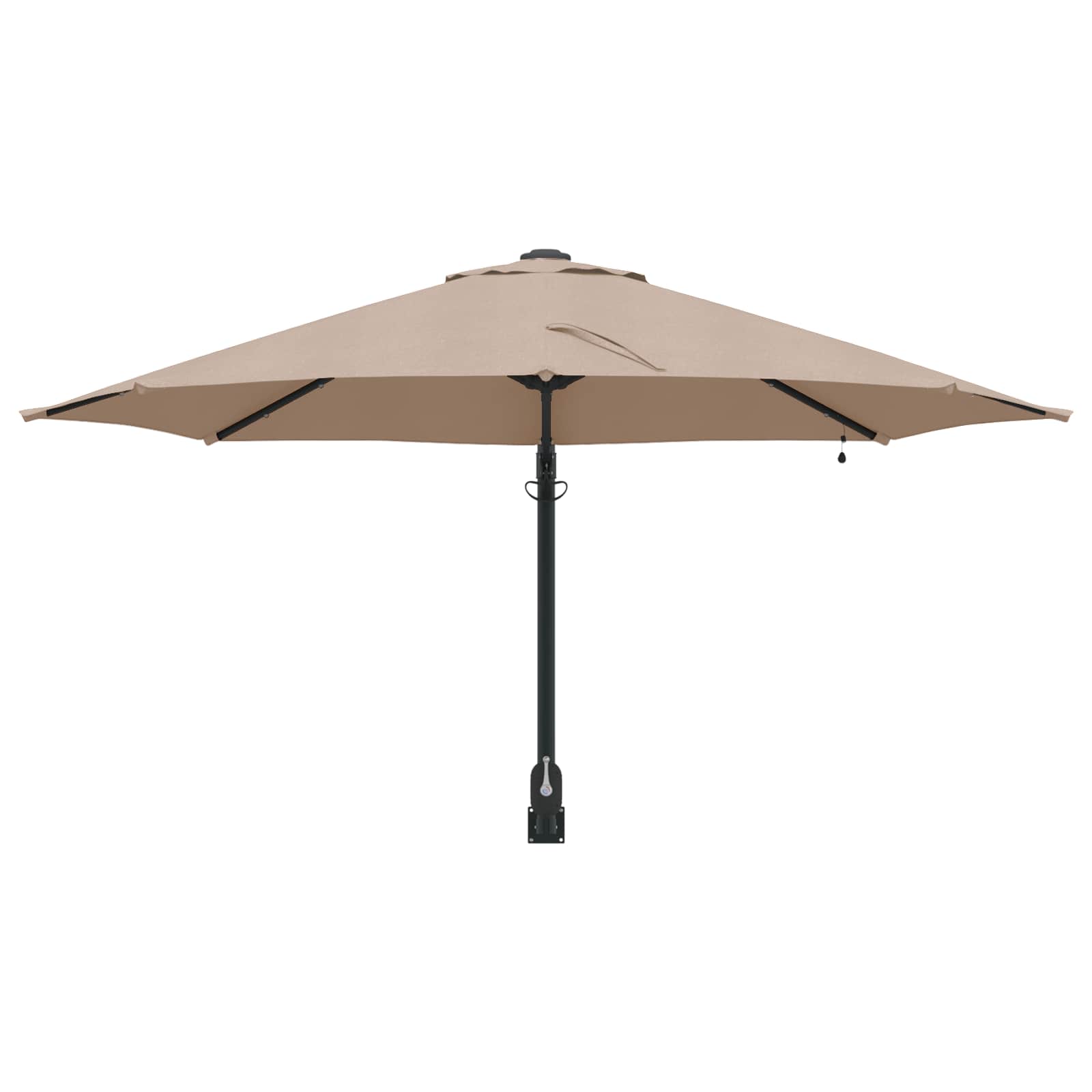 Tuinparasol 248 X 248 X 148 Cm Polyester En Staal Taupe