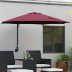 Garden Parasol Bordeaux Red 248 x 248 x 148 cm Polyester and steel
