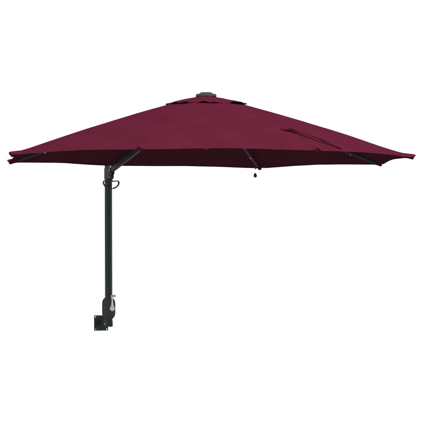 Tuinparasol Bordeaux Rood 248 X 248 X 148 Cm Polyester En Staal Bordeauxrood
