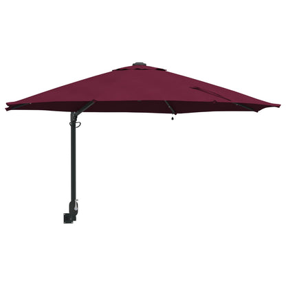 Tuinparasol Bordeaux Rood 248 X 248 X 148 Cm Polyester En Staal Bordeauxrood