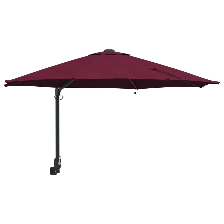 Tuinparasol Bordeaux Rood 248 X 248 X 148 Cm Polyester En Staal Bordeauxrood