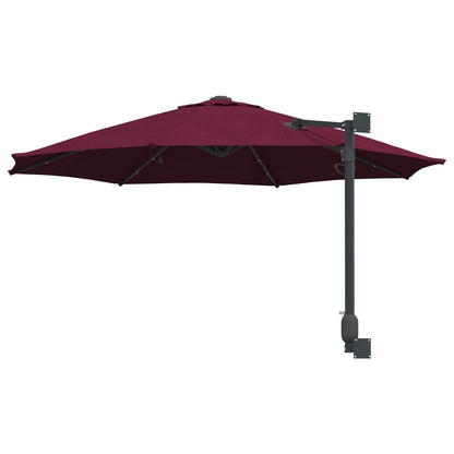 Tuinparasol Bordeaux Rood 248 X 248 X 148 Cm Polyester En Staal Bordeauxrood