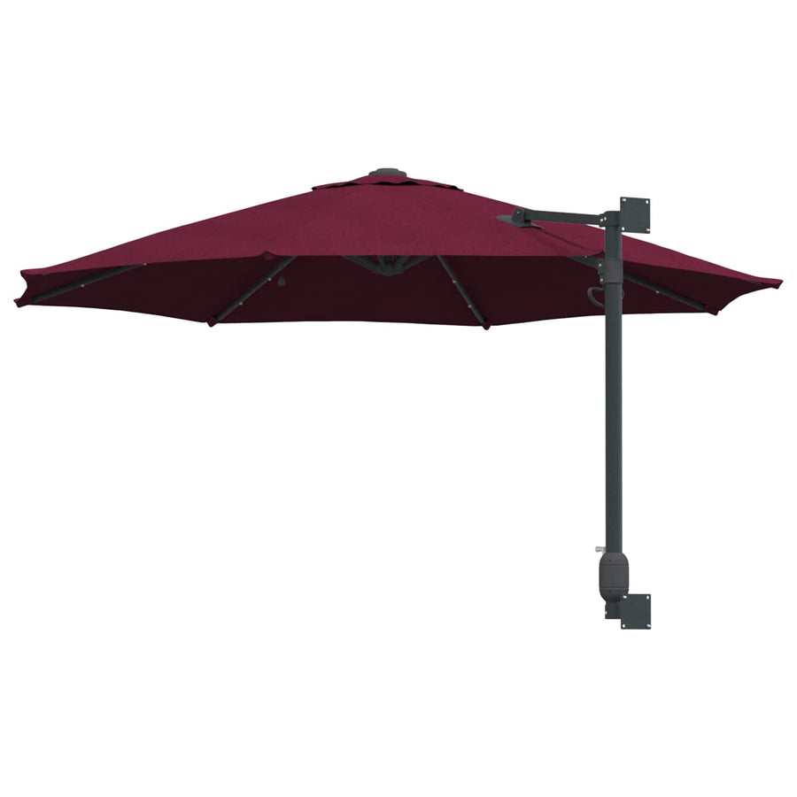 Tuinparasol Bordeaux Rood 248 X 248 X 148 Cm Polyester En Staal Bordeauxrood