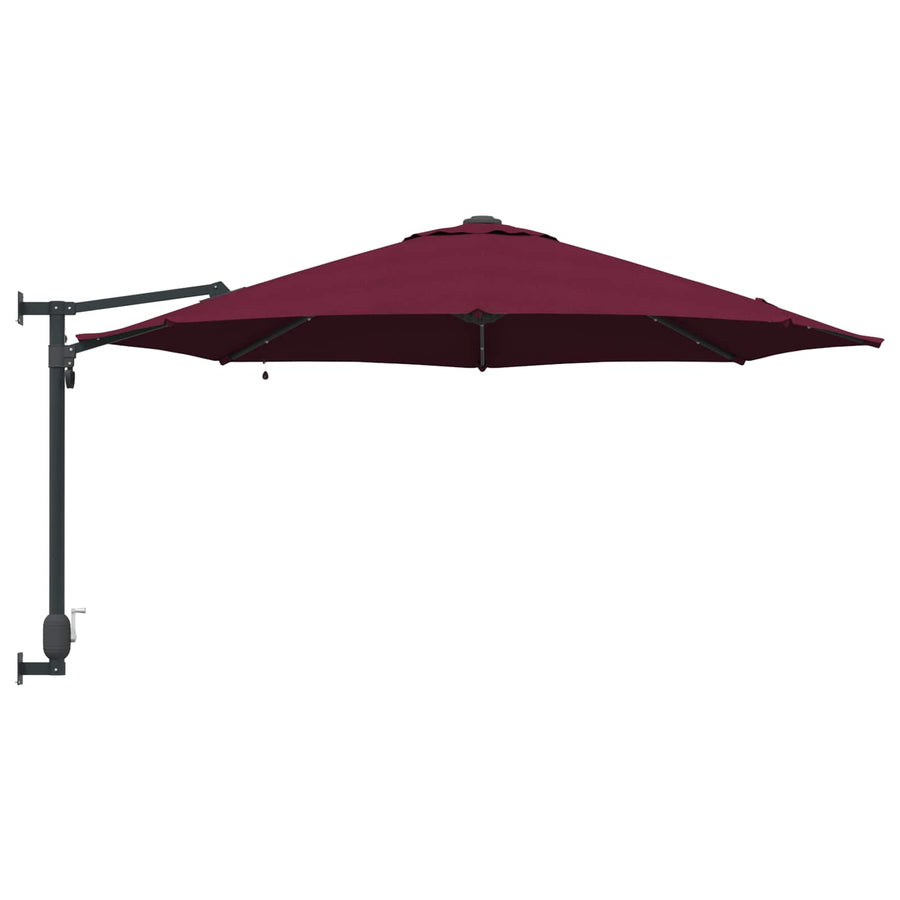 Tuinparasol Bordeaux Rood 248 X 248 X 148 Cm Polyester En Staal Bordeauxrood