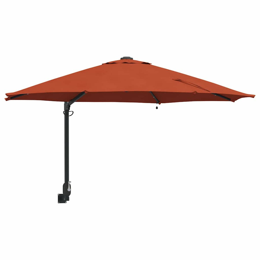 Tuinparasol Terracotta 248 x 248 x 148 cm Polyester en staal