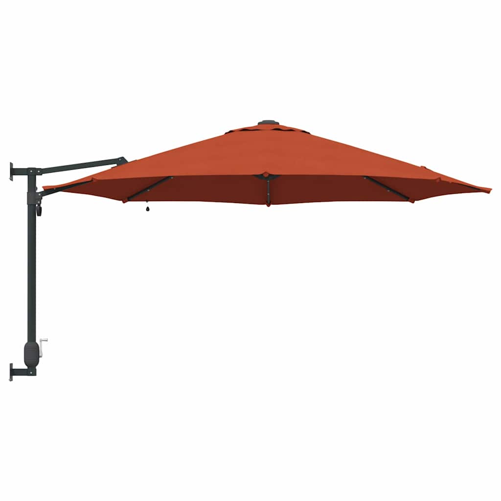 Tuinparasol Terracotta 248 x 248 x 148 cm Polyester en staal